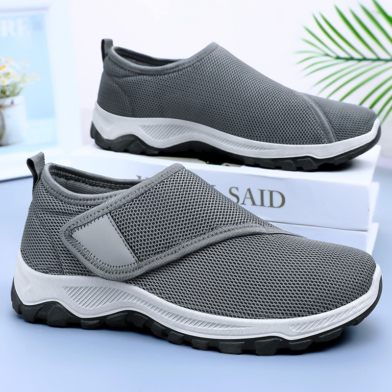 Men'S Shoes With Velcro - 2026년 신상 여름 남성 메쉬 슈즈,