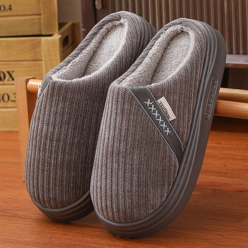 Men Shoes Elegant - 겨울 여성용 슬리퍼 홈 플러시 럭셔리