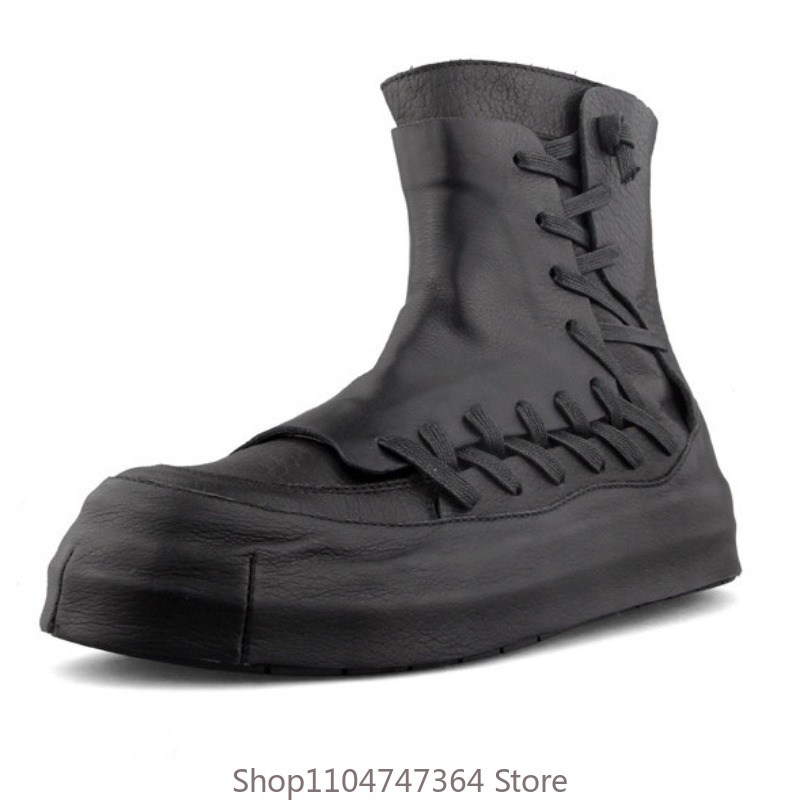 Men'S Shoes Hugo Boss - 레트로 디자인 천연 가죽 캐주얼 앵클