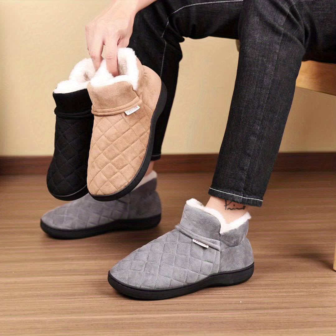 Men Shoes Online - 유니섹스 겨울용 면 슬리퍼, 플러시 안감,