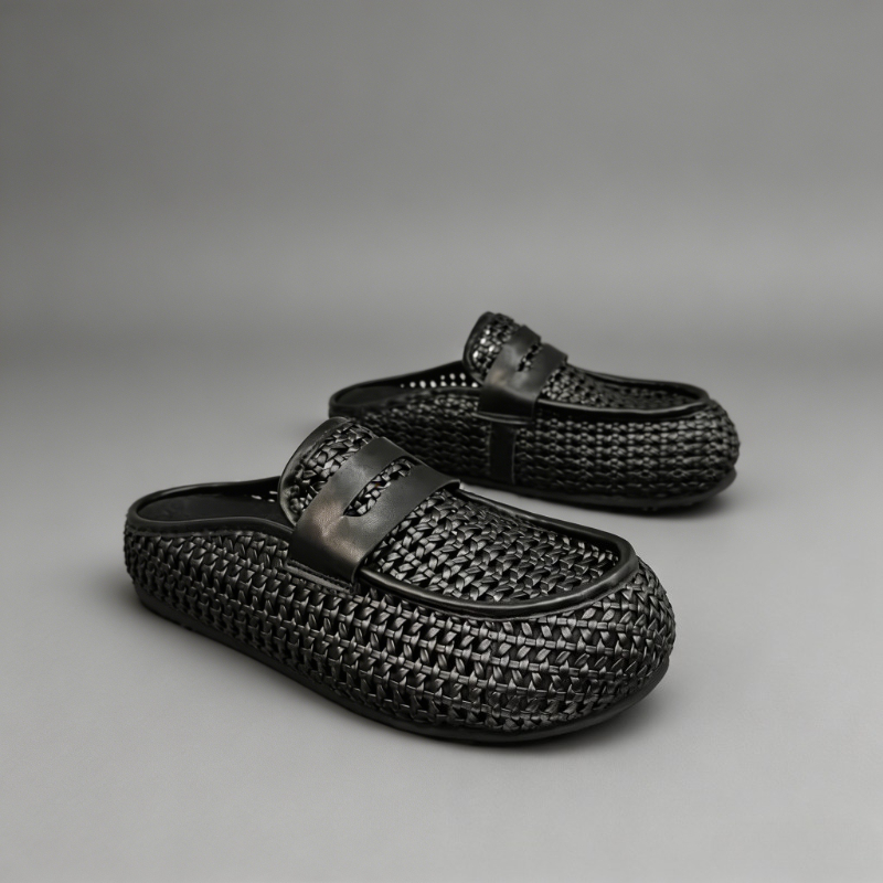Loafer Slip On Men - 럭셔리 텍스처 남성 뮬 2026 여름