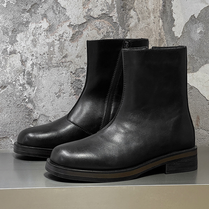 Men Shoes Elegant - 빈티지 남성 부츠 럭셔리 수제 고품질