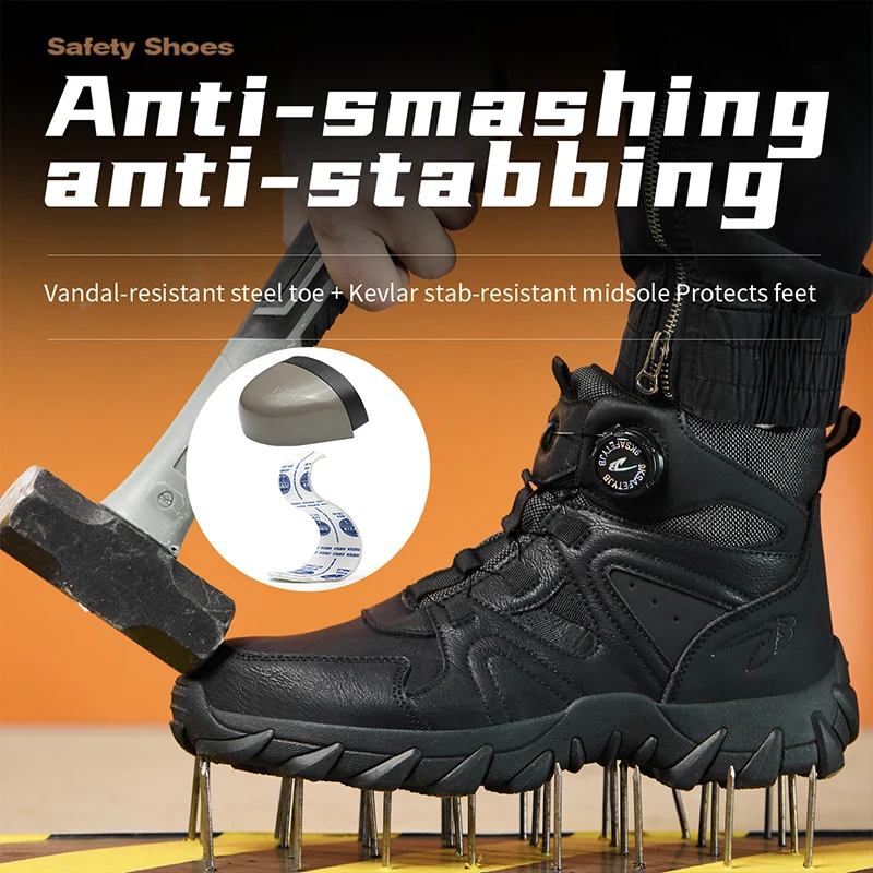 Work Boot Steel Toe - 새로운 남성용 안전 부츠 작업 부츠