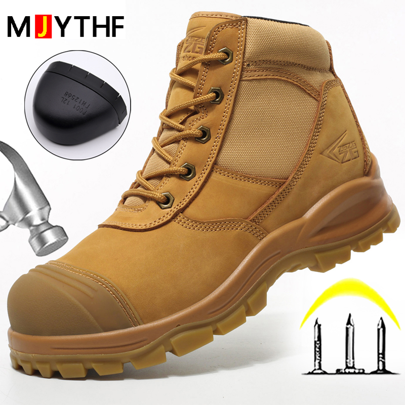 Work Boot Steel Toe - 정품 가죽 남성용 부츠 안전화 파괴할