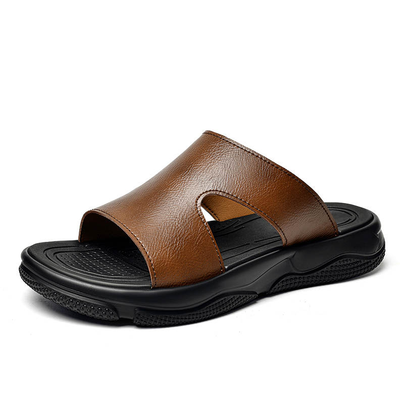 남성용 가죽 슬라이드 샌들 미끄럼 방지 두꺼운 밑창 캐 - Men'S Shoes Hugo Boss 리뷰 및 가격