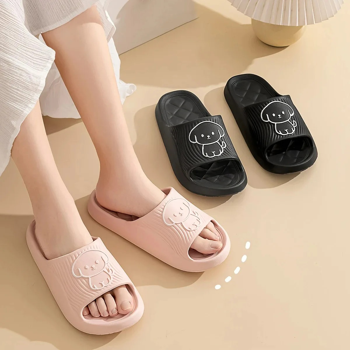 귀여운 만화 슬리퍼 욕실 슬리퍼 클라우드 쿠션 슬라이드 - Men Shoes Size 리뷰 및 가격
