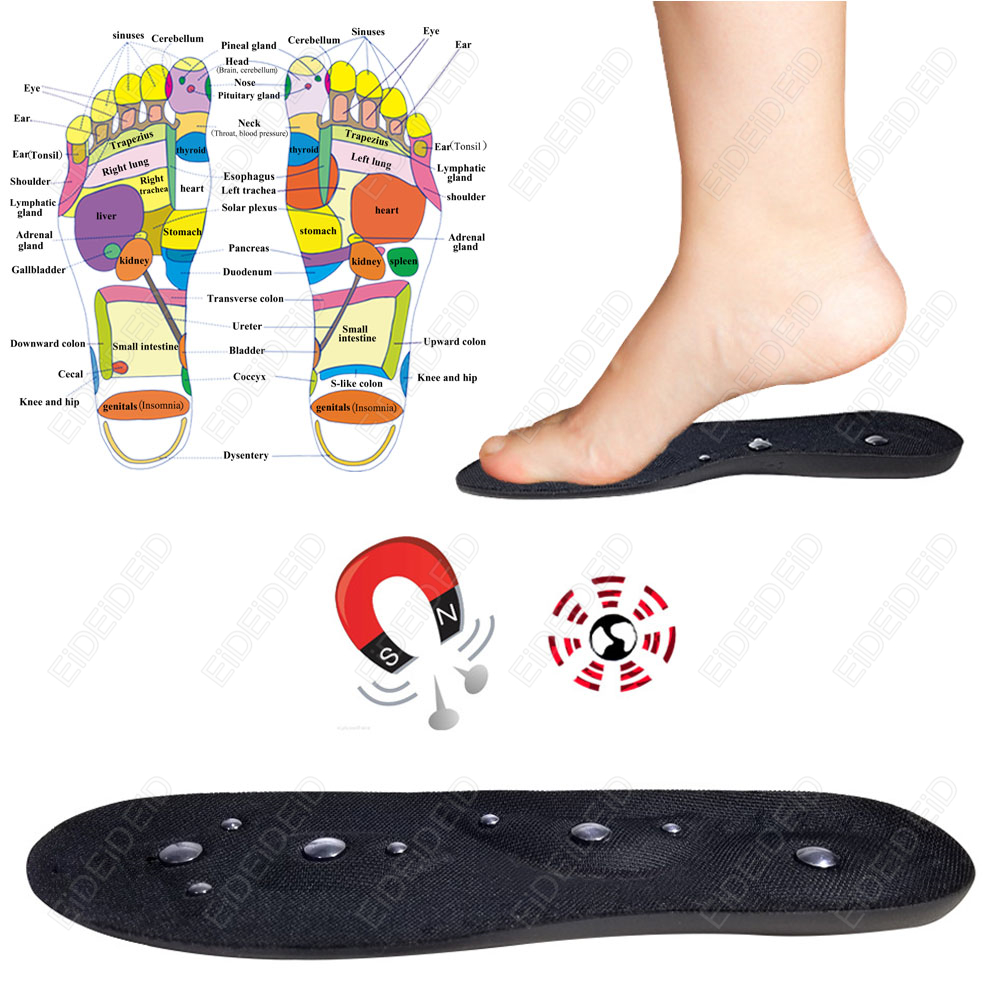 1/2 쌍 신발 깔창 편안한 인솔 발 마사지 자석 남녀 - Men Shoes Eid 리뷰 및 가격