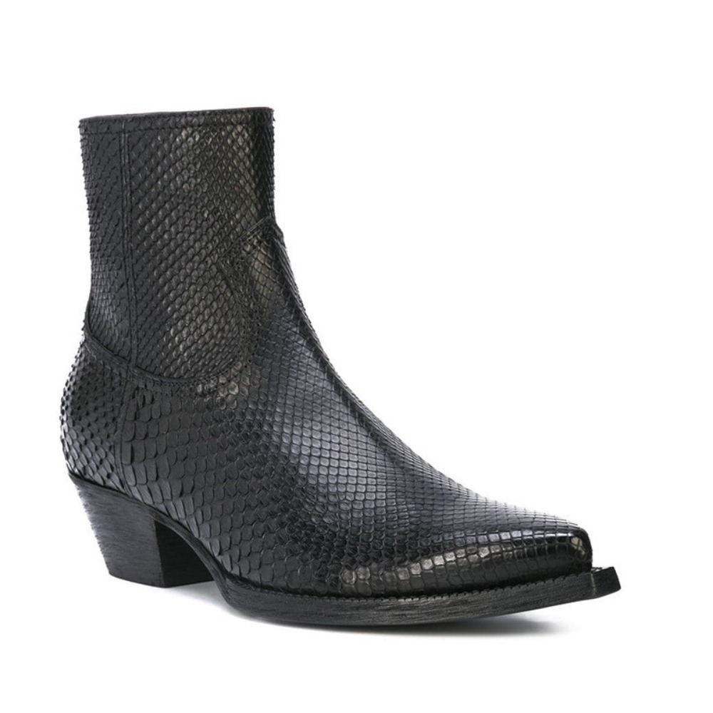 남성 첼시 부츠 천연 가죽 앵클 부츠 비즈니스 뾰족한  - Men Shoes H&M 리뷰 및 가격