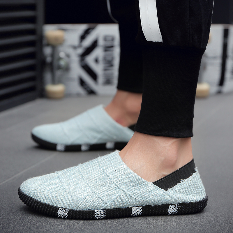 여름 도시 레저 니트 로퍼 남성 통기성 스트레치 천 미 - Men Shoes Loafers 리뷰 및 가격
