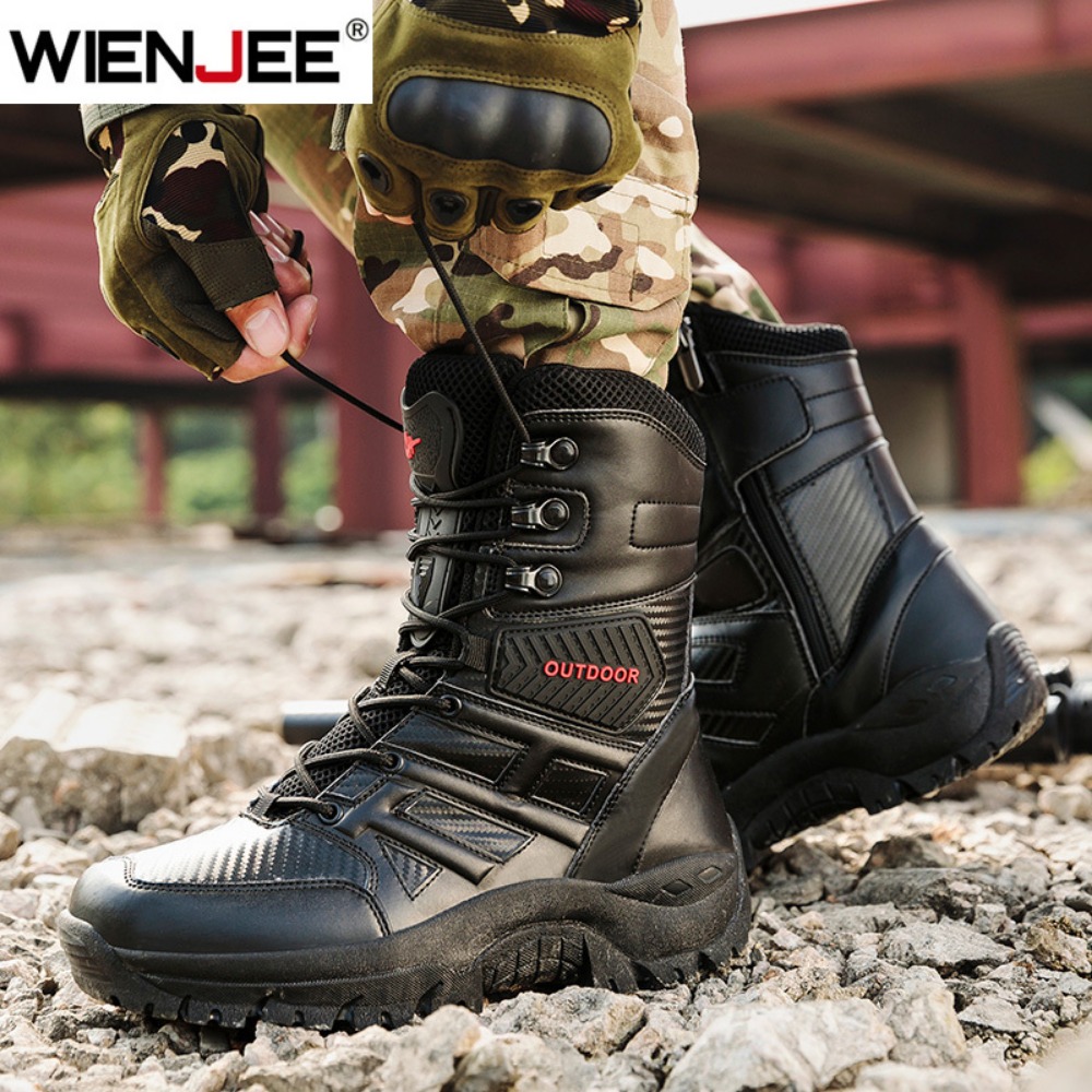 고품질 남성 브랜드 하이탑 가죽 부츠 통기성 사막 전투 - Men Shoes Brand 리뷰 및 가격