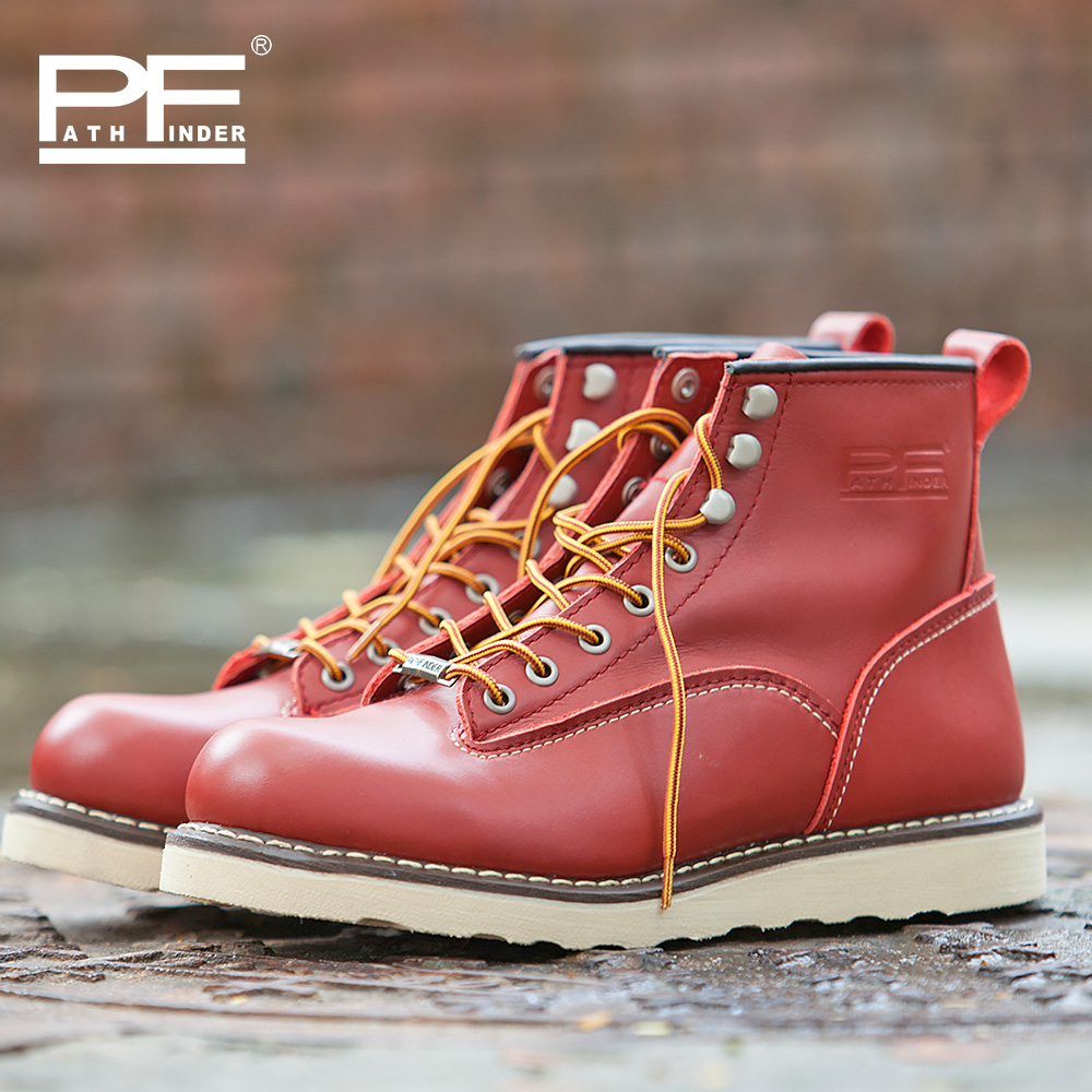 남성 패션 정품 가죽 오토바이 부츠 스틸 토 미끄럼 방 - Work Boot Steel Toe 리뷰 및 가격