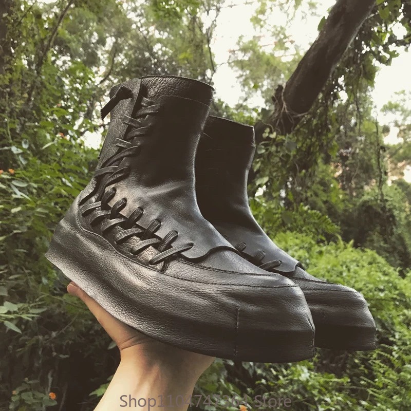 레트로 디자인 천연 가죽 캐주얼 앵클 부츠 남성용 두꺼 - Men'S Shoes Hugo Boss 리뷰 및 가격