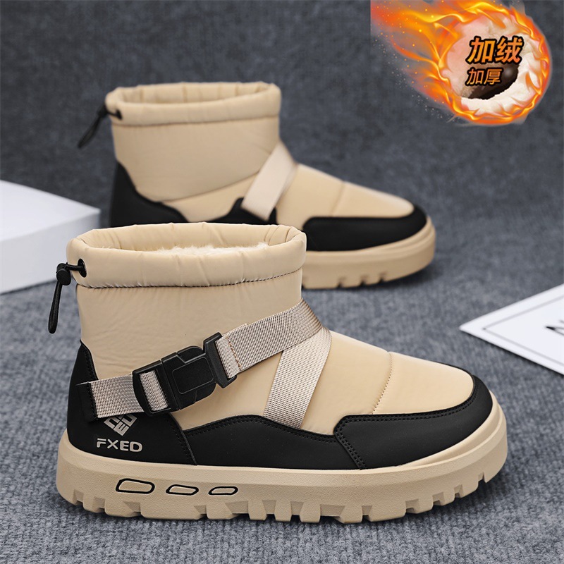 겨울 남성용 하이탑 두꺼운 밑창 신발 미끄럼 방지 플리 - Men Shoes Online 리뷰 및 가격