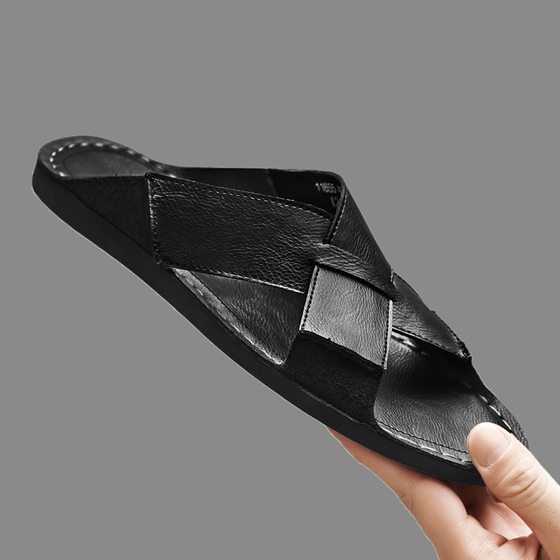 패션 정품 가죽 남성 슬리퍼 여름 남성 샌들 야외 비치 - Men'S Shoes Hugo Boss 리뷰 및 가격