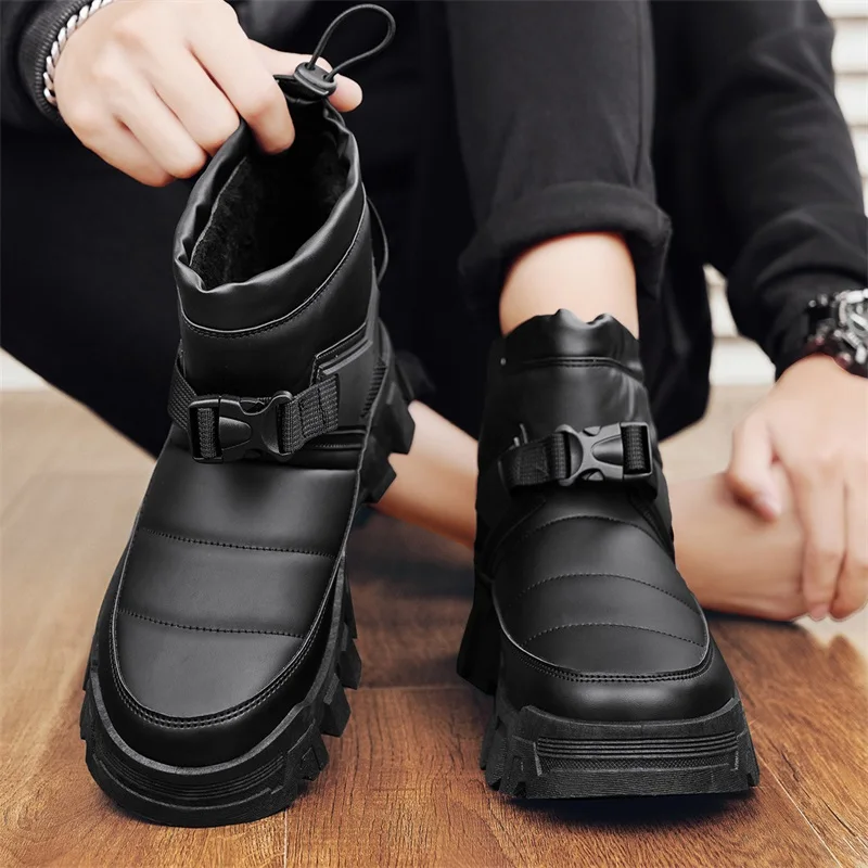 남성용 겨울 두꺼운 따뜻한 스노우 부츠 미끄럼 방지 편 - Men Shoes Online 리뷰 및 가격