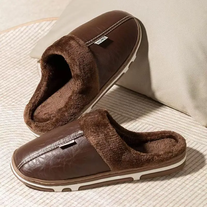 남성용 빅사이즈 겨울 슬리퍼 실내 PU 가죽 홈 방수  - Men'S Shoes Hugo Boss 리뷰 및 가격