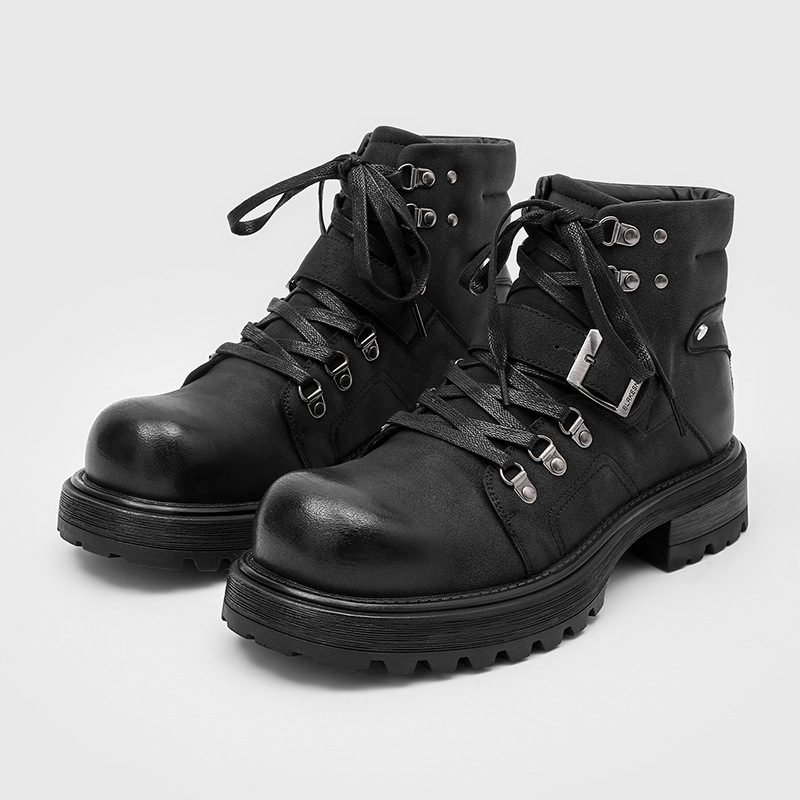 브랜드 남성 가죽 부츠 오토바이 스노우 카우보이 플랫  - Men Shoes Brand 리뷰 및 가격