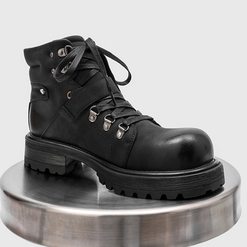 브랜드 남성 가죽 부츠 오토바이 스노우 카우보이 플랫  - Men Shoes Brand 리뷰 및 가격
