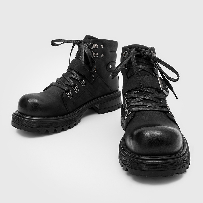 브랜드 남성 가죽 부츠 오토바이 스노우 카우보이 플랫  - Men Shoes Brand 리뷰 및 가격