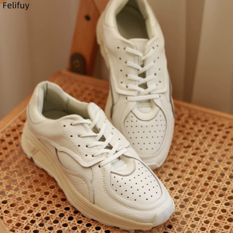라운드 토 레이스업 캐주얼 화이트 두꺼운 밑창 남성 캐 - Men'S Shoes Hugo Boss 리뷰 및 가격