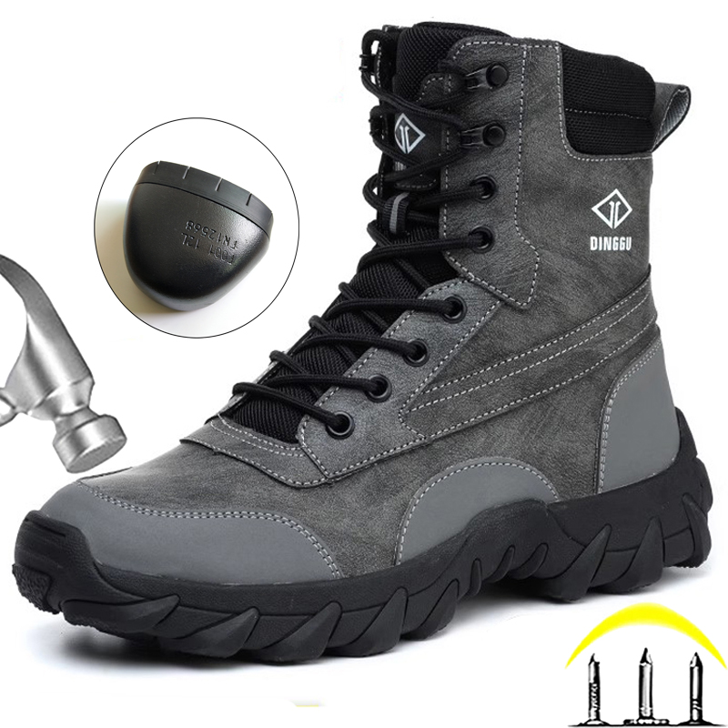 하이탑 남성용 부츠 방수 작업화 스틸 토 슈즈 펑크 방 - Work Boot Steel Toe 리뷰 및 가격