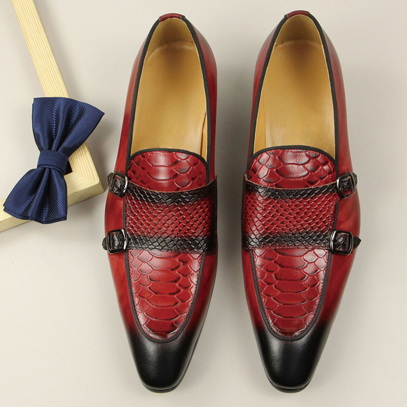 남성용 편안한 가죽 신발, 레드 블랙 컬러 로퍼, 고무 - Men Shoes Red Bottom 리뷰 및 가격