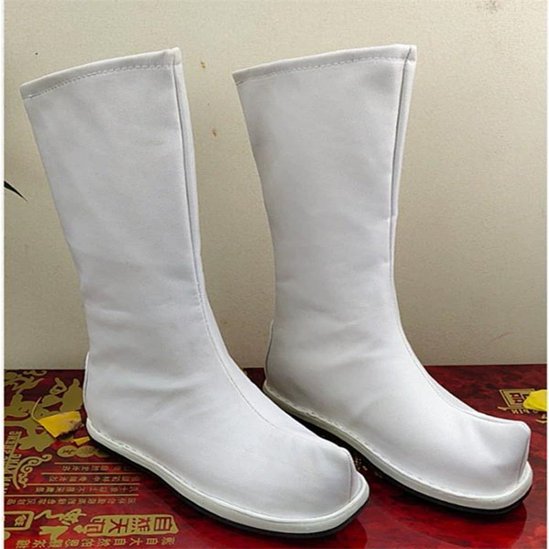남녀공용 중국 전통 한푸 코스튬 자수 긴 부츠, 두꺼운 - Men Shoes White Colour 리뷰 및 가격