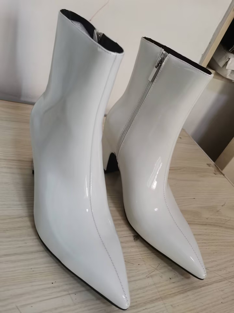 남성용 새 패션 화이트 부츠 고품질 에나멜 가죽 부츠  - Men Shoes H&M 리뷰 및 가격