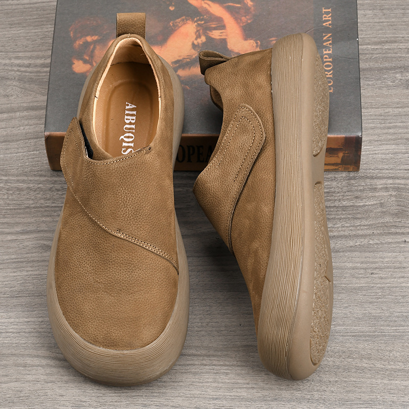 남성용 2026 신상 캐주얼 로퍼 슬립온 벨크로 스트랩 - Men'S Shoes With Velcro 리뷰 및 가격