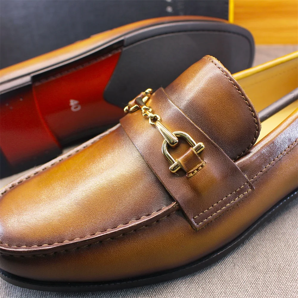 남성 로퍼 드레스 슈즈 라운드 토 포멀 비즈니스 슬립온 - Men Shoes Loafers 리뷰 및 가격